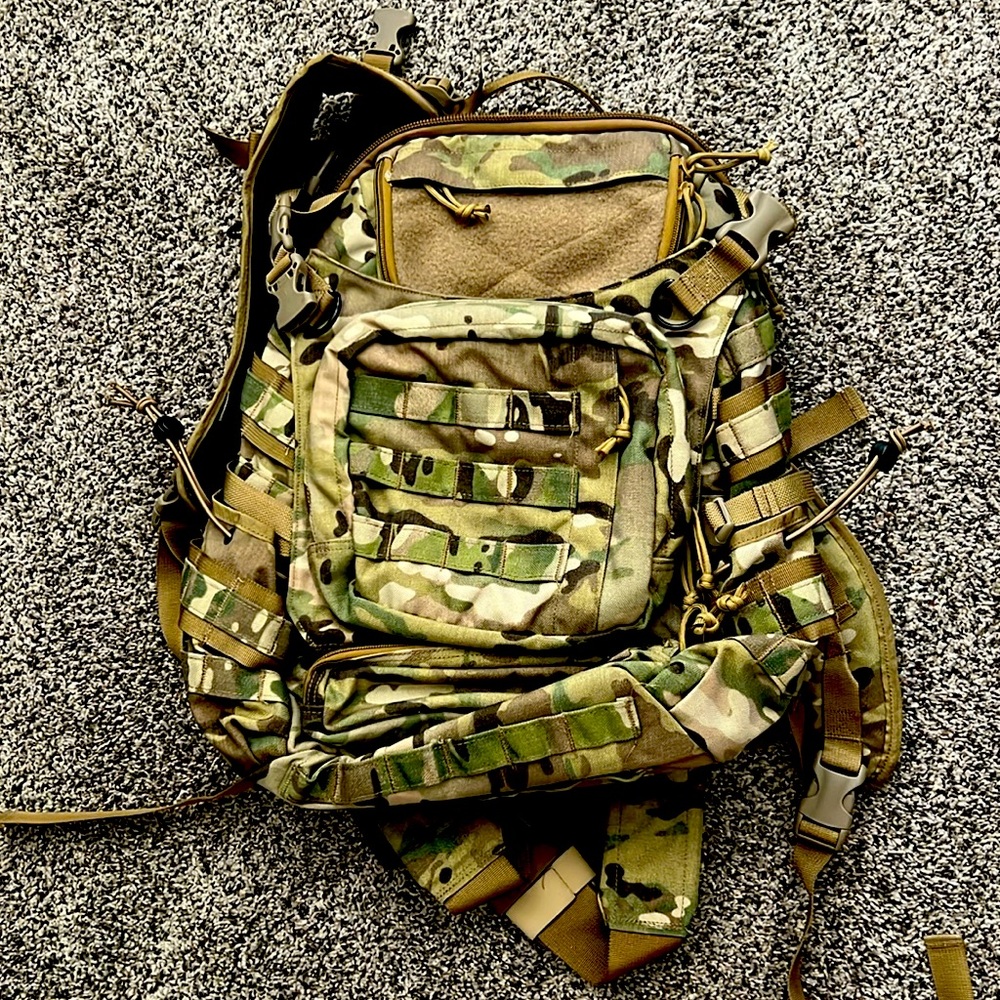 J-Tech tactical backpack with sternum strap and detachable carry bag